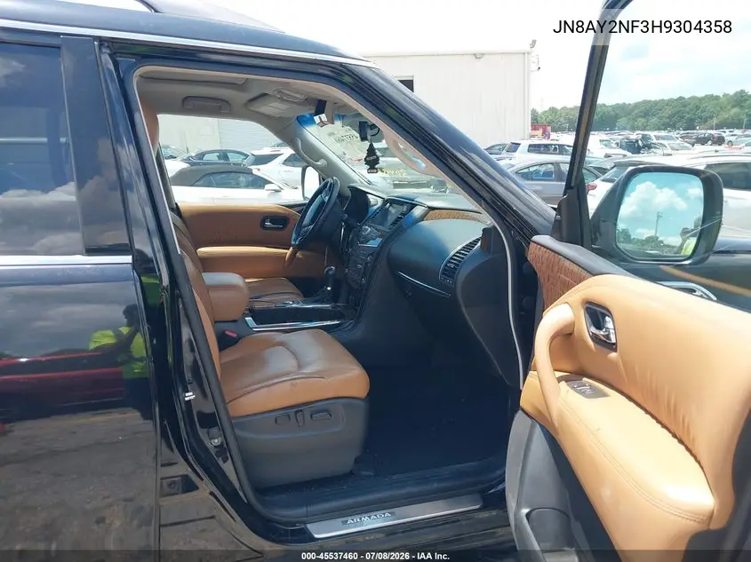 2017 Nissan Armada Platinum VIN: JN8AY2NF3H9304358 Lot: 45537460