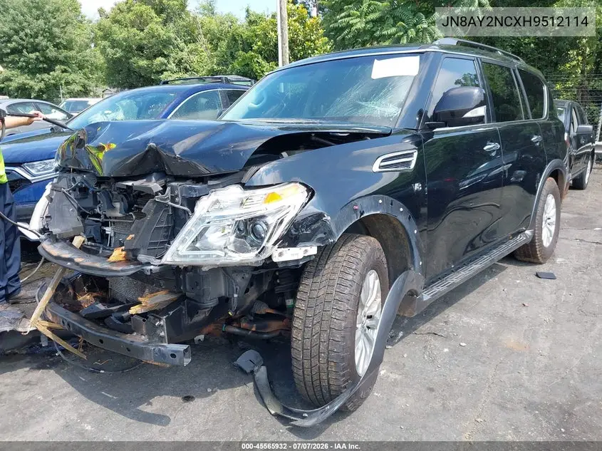 2017 Nissan Armada Sv VIN: JN8AY2NCXH9512114 Lot: 45565932