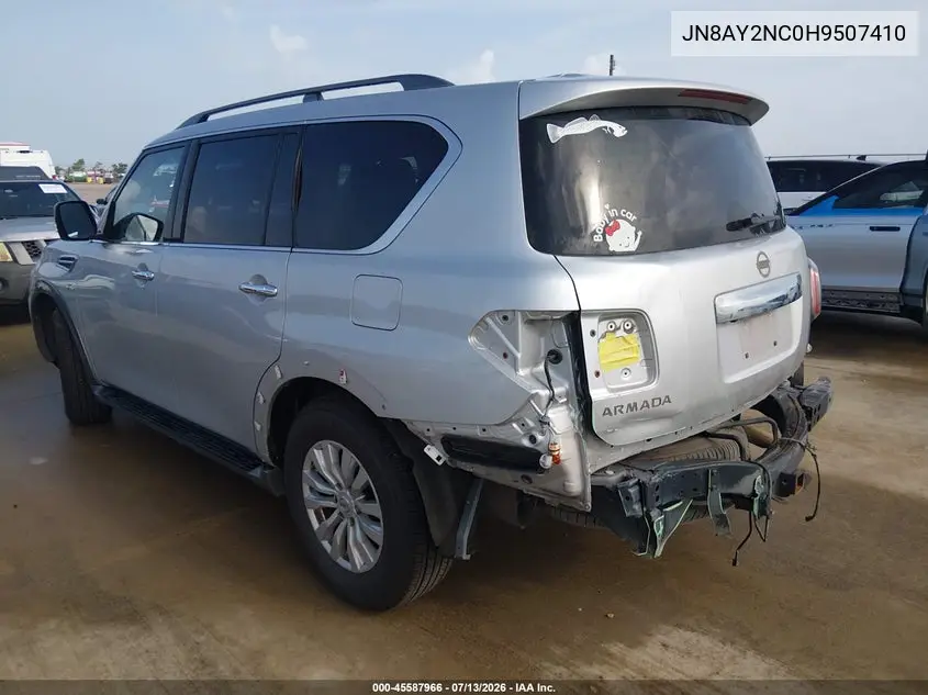 2017 Nissan Armada Sv VIN: JN8AY2NC0H9507410 Lot: 45587966
