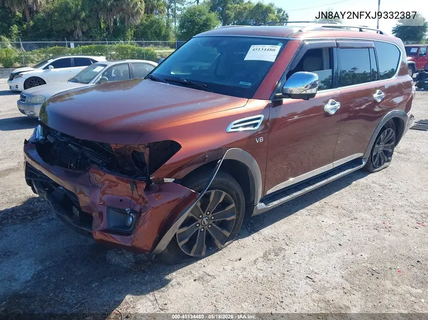 2018 Nissan Armada Platinum VIN: JN8AY2NFXJ9332387 Lot: 45134480