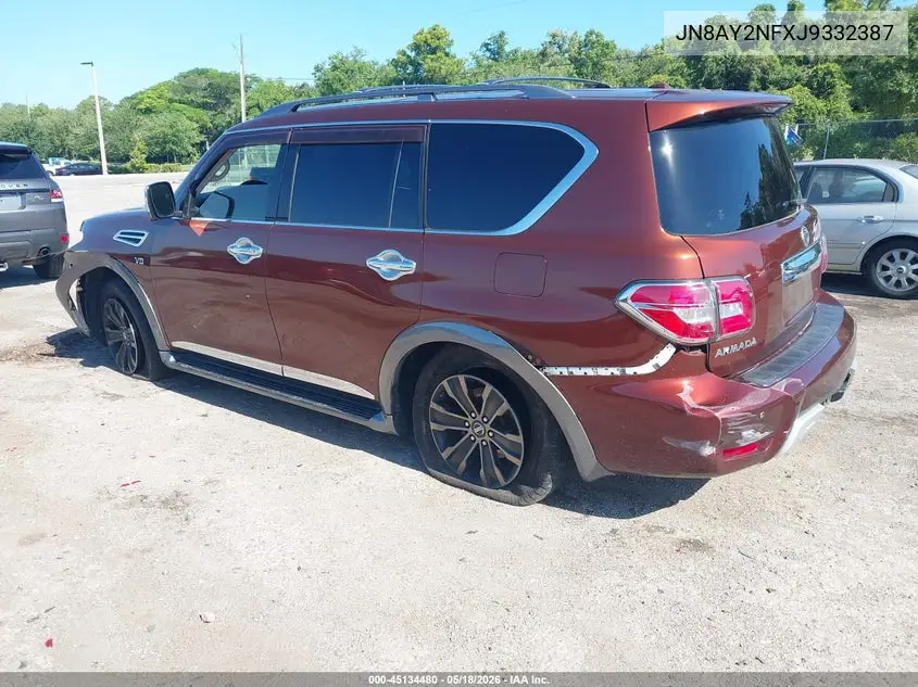 2018 Nissan Armada Platinum VIN: JN8AY2NFXJ9332387 Lot: 45134480