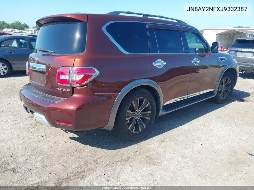 2018 Nissan Armada Platinum VIN: JN8AY2NFXJ9332387 Lot: 45134480