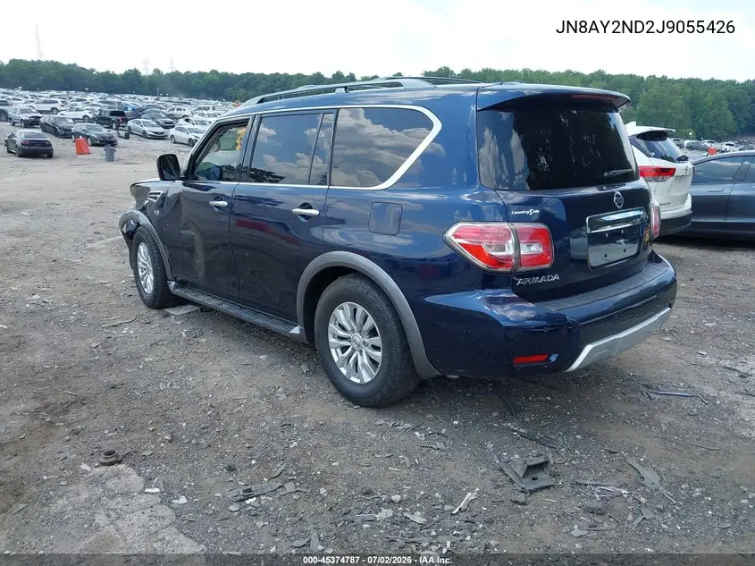 2018 Nissan Armada Sv VIN: JN8AY2ND2J9055426 Lot: 45374787