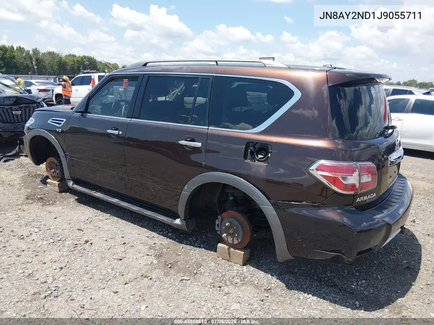2018 Nissan Armada Sv VIN: JN8AY2ND1J9055711 Lot: 45508610