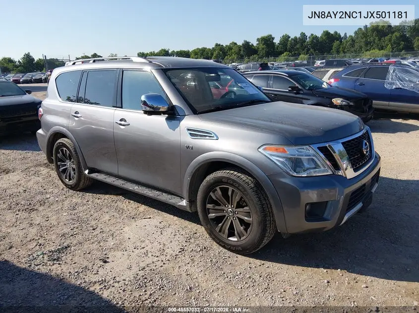 2018 Nissan Armada Platinum VIN: JN8AY2NC1JX501181 Lot: 45557032