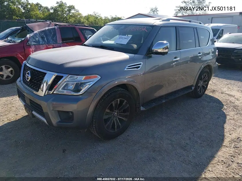 2018 Nissan Armada Platinum VIN: JN8AY2NC1JX501181 Lot: 45557032