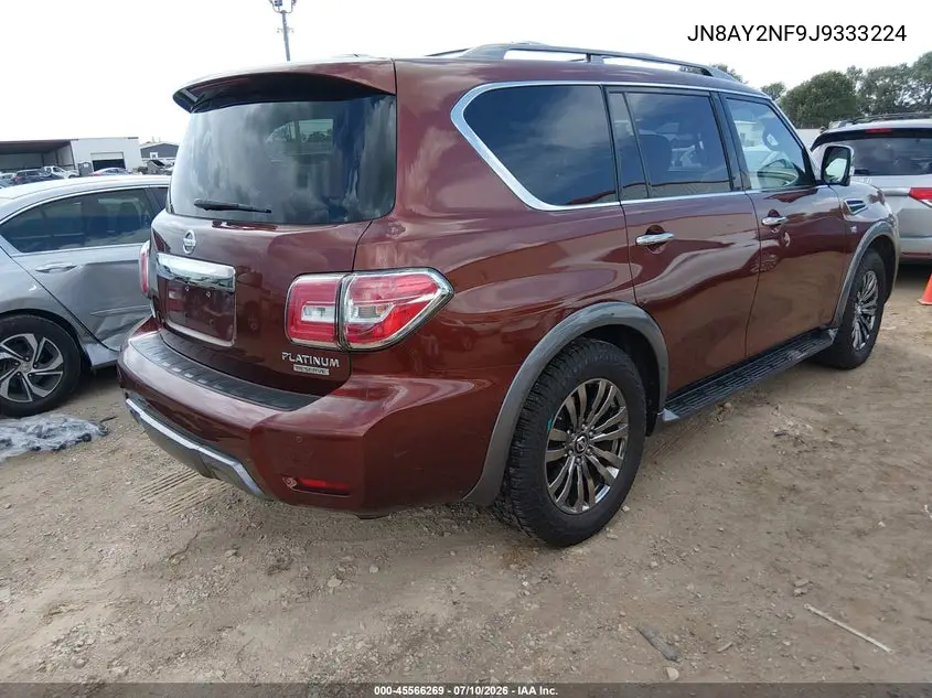 2018 Nissan Armada Platinum VIN: JN8AY2NF9J9333224 Lot: 45566269