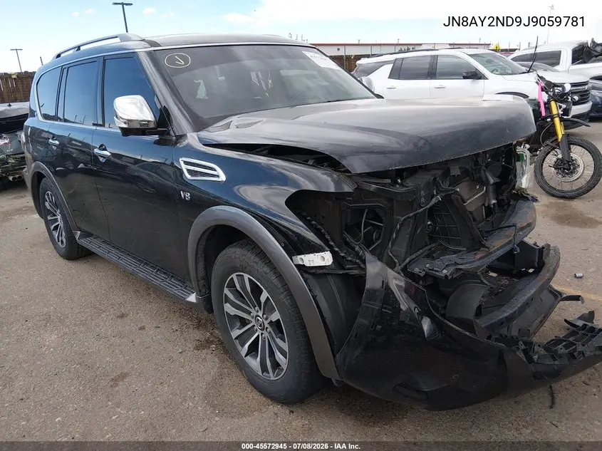 2018 Nissan Armada Sl VIN: JN8AY2ND9J9059781 Lot: 45572945