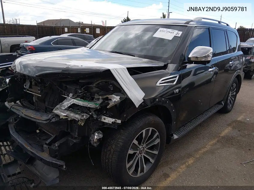 2018 Nissan Armada Sl VIN: JN8AY2ND9J9059781 Lot: 45572945