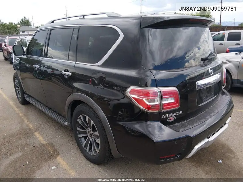 2018 Nissan Armada Sl VIN: JN8AY2ND9J9059781 Lot: 45572945
