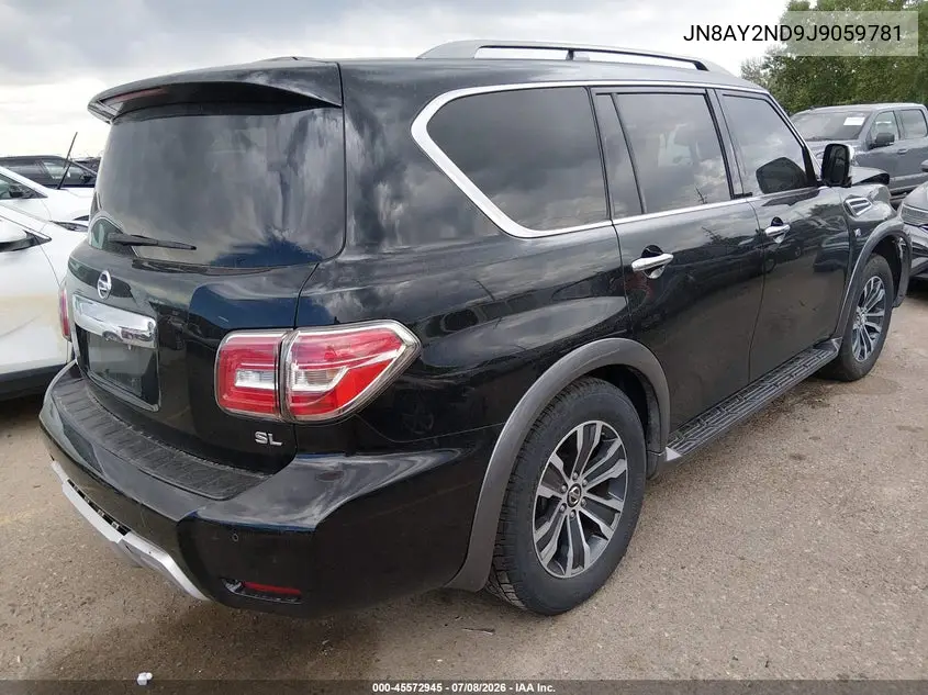 2018 Nissan Armada Sl VIN: JN8AY2ND9J9059781 Lot: 45572945