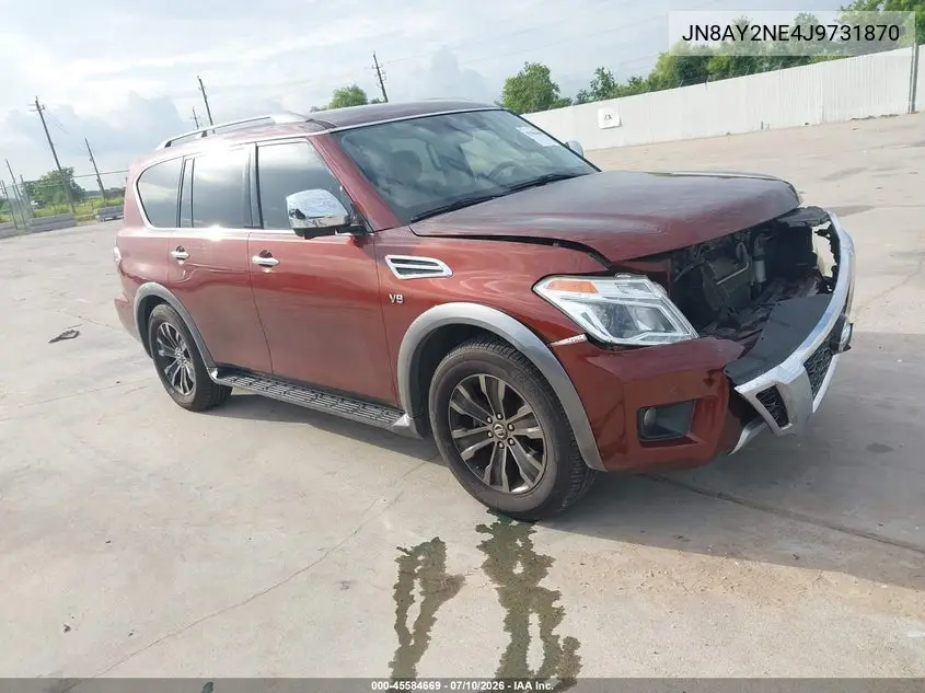 2018 Nissan Armada Platinum VIN: JN8AY2NE4J9731870 Lot: 45584669