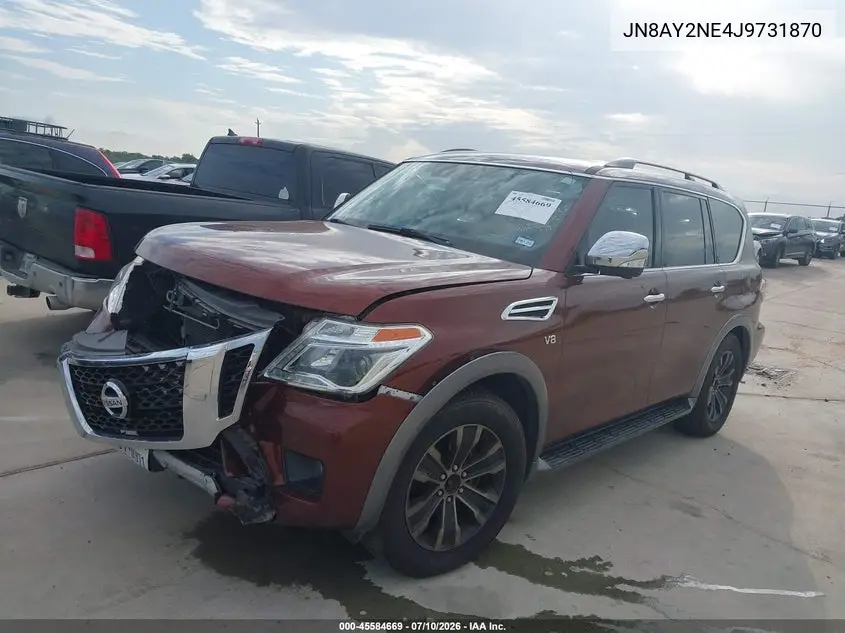 2018 Nissan Armada Platinum VIN: JN8AY2NE4J9731870 Lot: 45584669