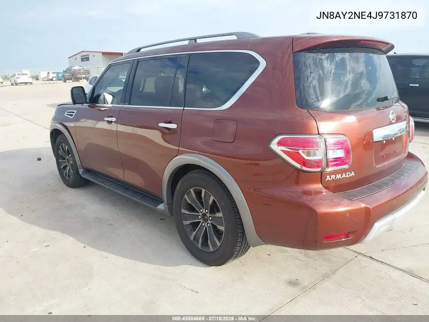 2018 Nissan Armada Platinum VIN: JN8AY2NE4J9731870 Lot: 45584669
