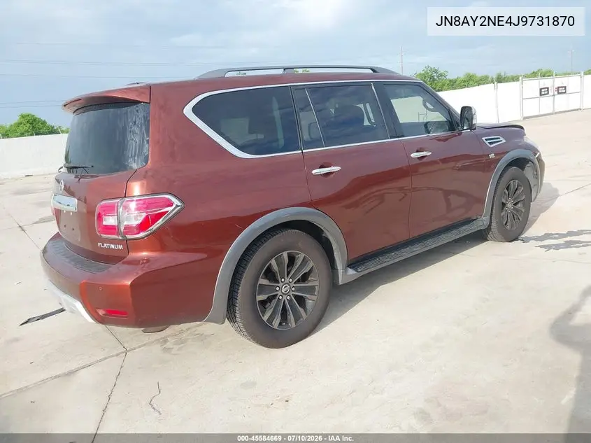 2018 Nissan Armada Platinum VIN: JN8AY2NE4J9731870 Lot: 45584669