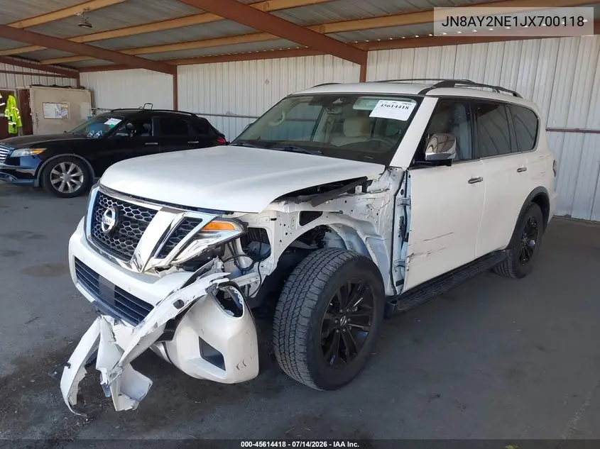 2018 Nissan Armada Platinum VIN: JN8AY2NE1JX700118 Lot: 45614418