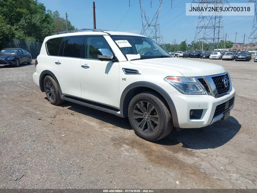 2018 Nissan Armada Platinum VIN: JN8AY2NE9JX700318 Lot: 45639664