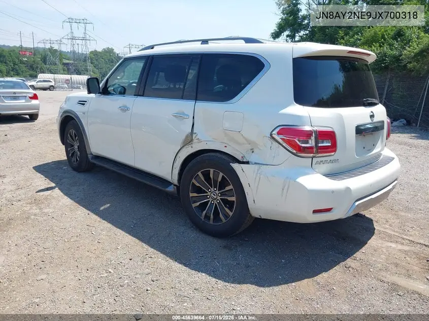 2018 Nissan Armada Platinum VIN: JN8AY2NE9JX700318 Lot: 45639664