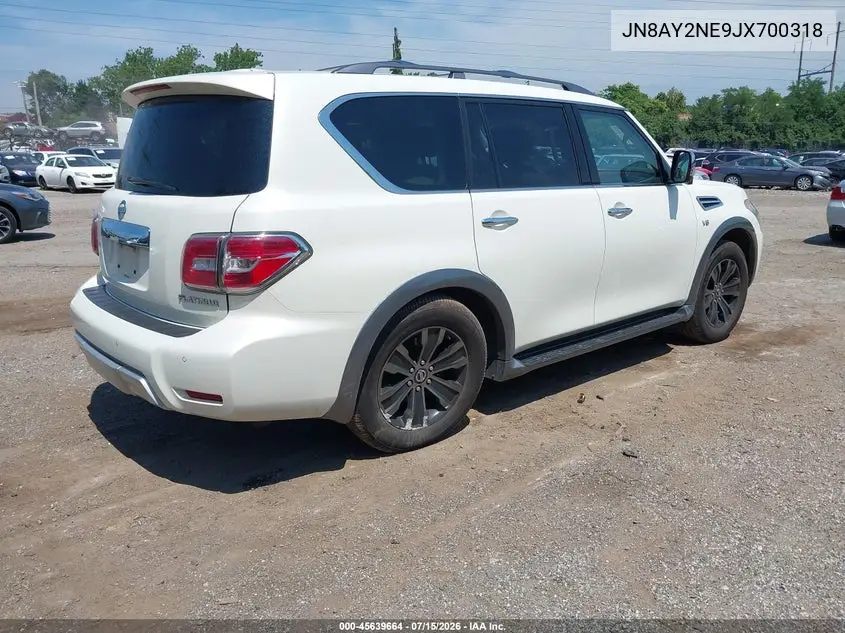 2018 Nissan Armada Platinum VIN: JN8AY2NE9JX700318 Lot: 45639664