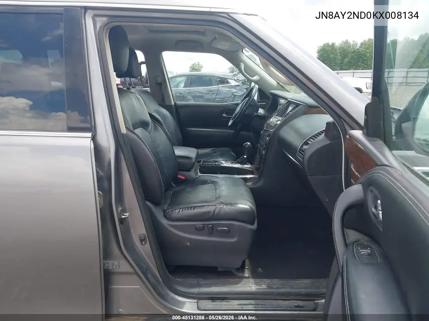 2019 Nissan Armada Sl VIN: JN8AY2ND0KX008134 Lot: 45131286