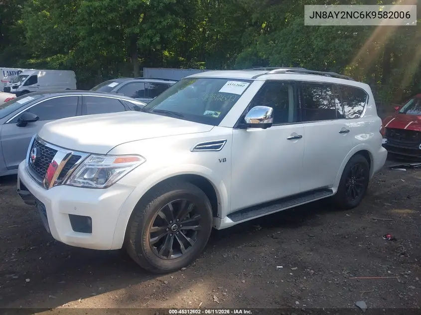2019 Nissan Armada Platinum VIN: JN8AY2NC6K9582006 Lot: 45312602