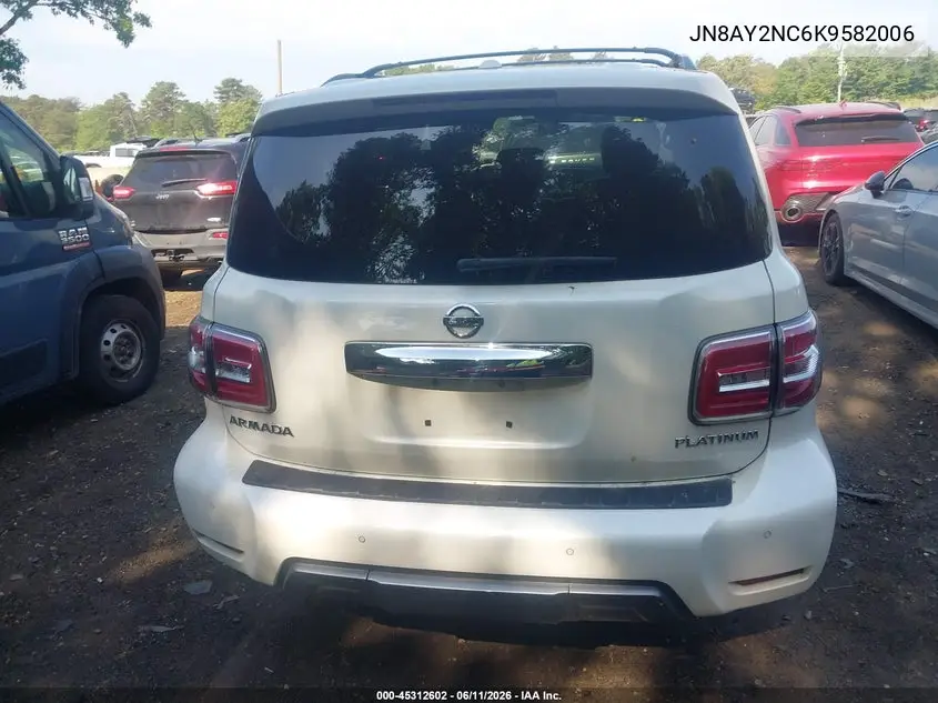 2019 Nissan Armada Platinum VIN: JN8AY2NC6K9582006 Lot: 45312602