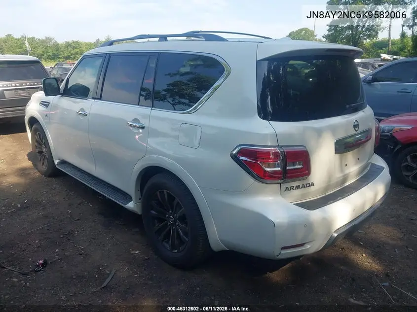 2019 Nissan Armada Platinum VIN: JN8AY2NC6K9582006 Lot: 45312602