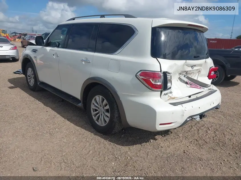2019 Nissan Armada Sv VIN: JN8AY2ND8K9086309 Lot: 45336370
