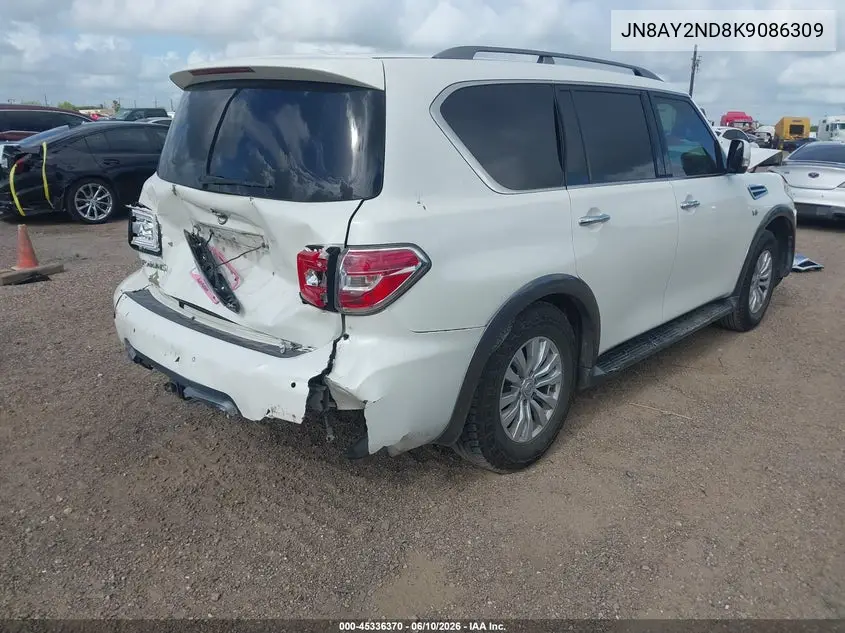 2019 Nissan Armada Sv VIN: JN8AY2ND8K9086309 Lot: 45336370