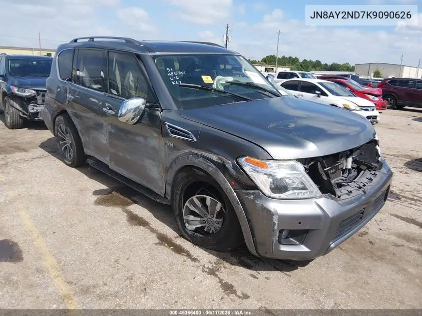 2019 Nissan Armada Sl VIN: JN8AY2ND7K9090626 Lot: 45366400