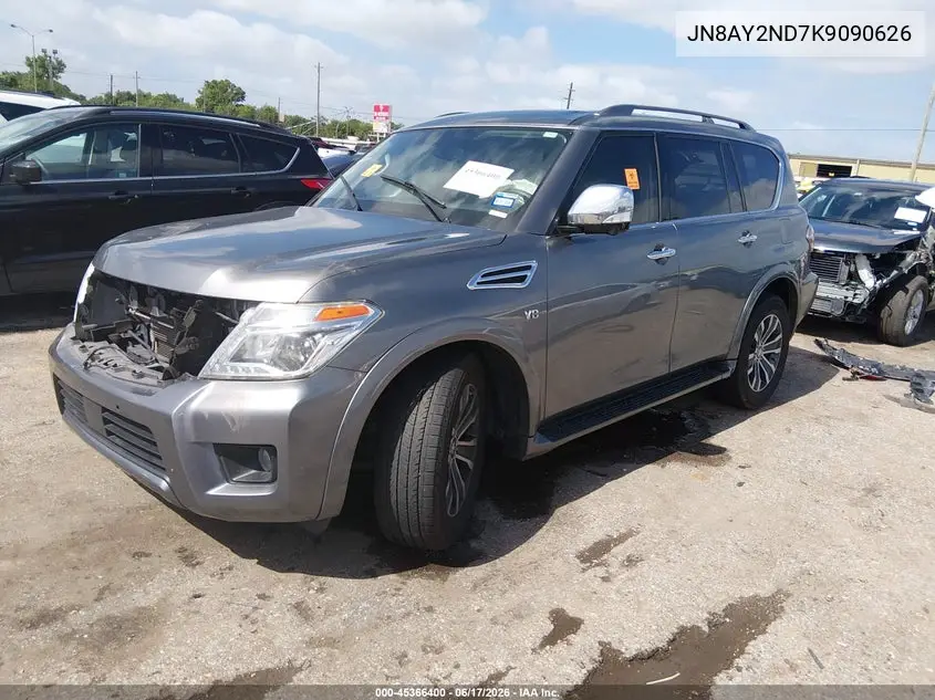 2019 Nissan Armada Sl VIN: JN8AY2ND7K9090626 Lot: 45366400