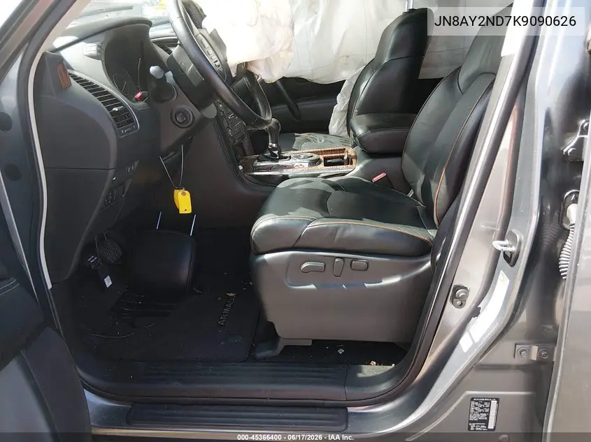 2019 Nissan Armada Sl VIN: JN8AY2ND7K9090626 Lot: 45366400
