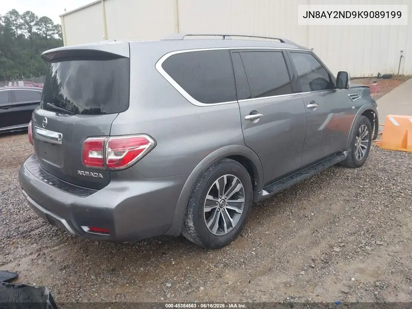 2019 Nissan Armada Sl VIN: JN8AY2ND9K9089199 Lot: 45384563