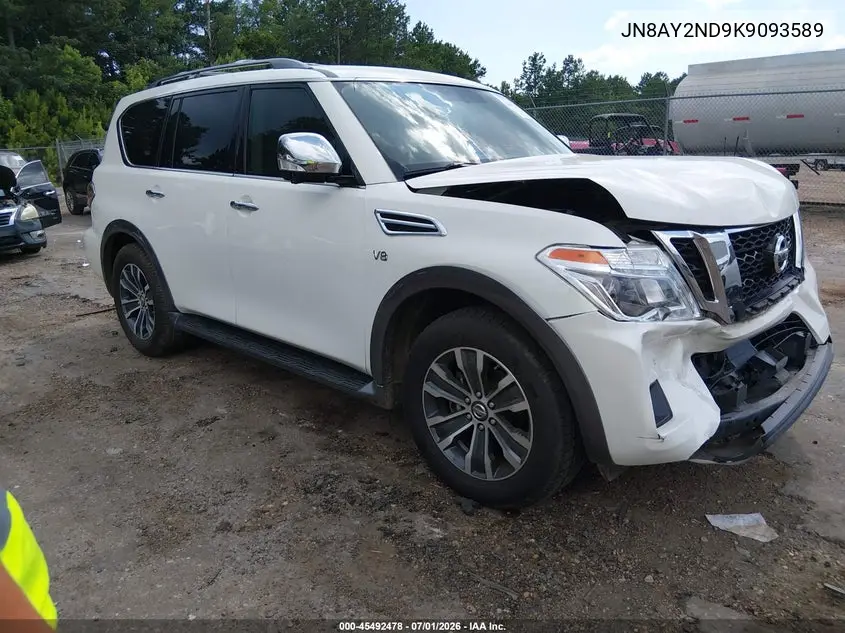 2019 Nissan Armada Sl VIN: JN8AY2ND9K9093589 Lot: 45492478