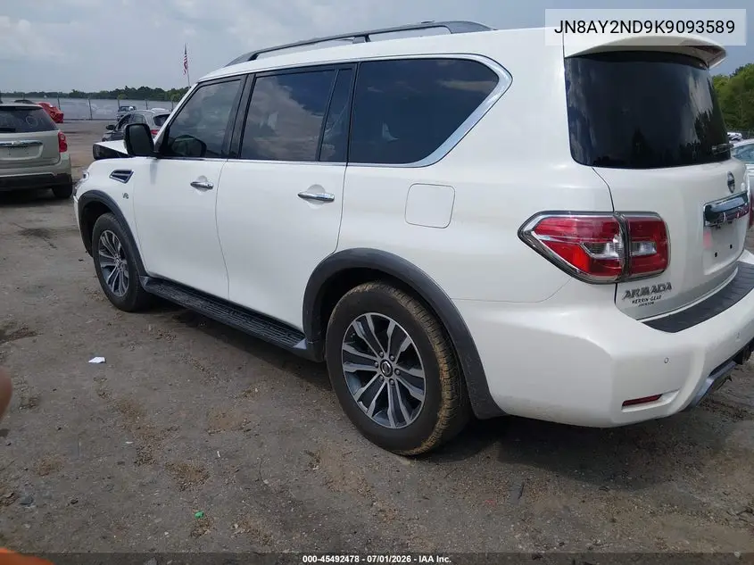 2019 Nissan Armada Sl VIN: JN8AY2ND9K9093589 Lot: 45492478