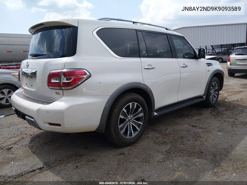 2019 Nissan Armada Sl VIN: JN8AY2ND9K9093589 Lot: 45492478