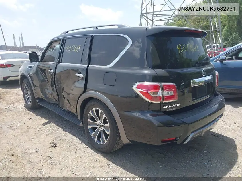 2019 Nissan Armada Sl VIN: JN8AY2NC0K9582731 Lot: 45512613