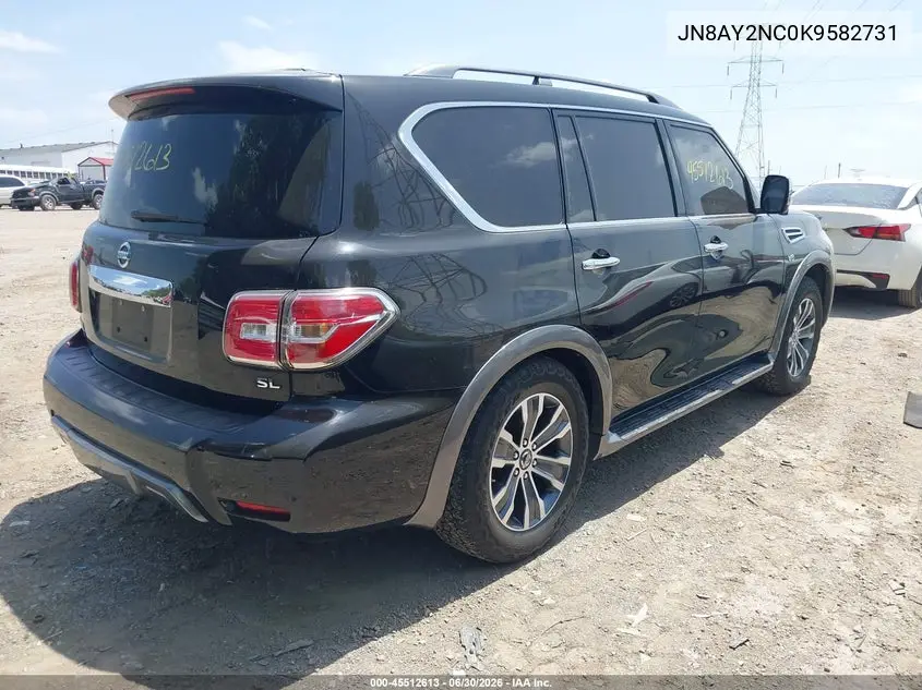 2019 Nissan Armada Sl VIN: JN8AY2NC0K9582731 Lot: 45512613