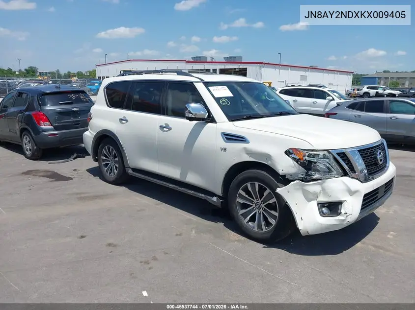 2019 Nissan Armada Sl VIN: JN8AY2NDXKX009405 Lot: 45537744