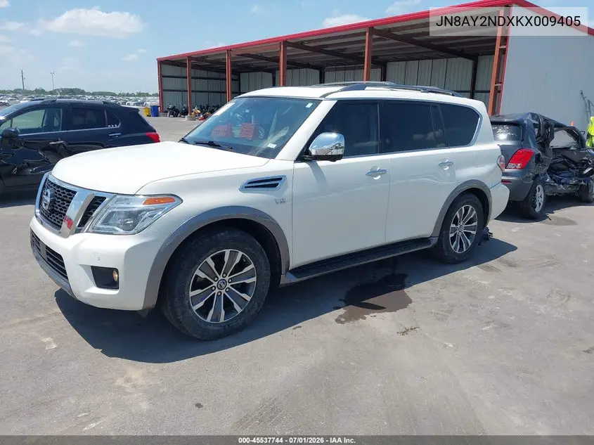 2019 Nissan Armada Sl VIN: JN8AY2NDXKX009405 Lot: 45537744