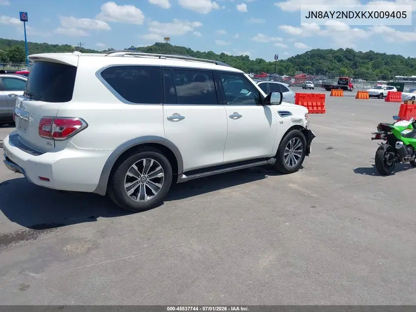 2019 Nissan Armada Sl VIN: JN8AY2NDXKX009405 Lot: 45537744