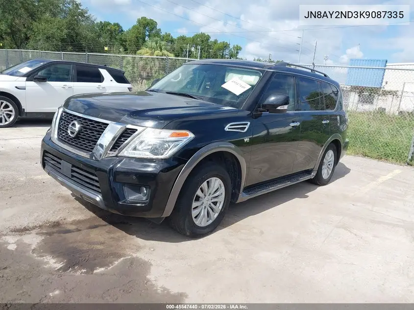 2019 Nissan Armada Sv VIN: JN8AY2ND3K9087335 Lot: 45547440