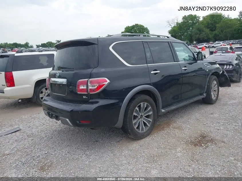 2019 Nissan Armada Sl VIN: JN8AY2ND7K9092280 Lot: 45553843
