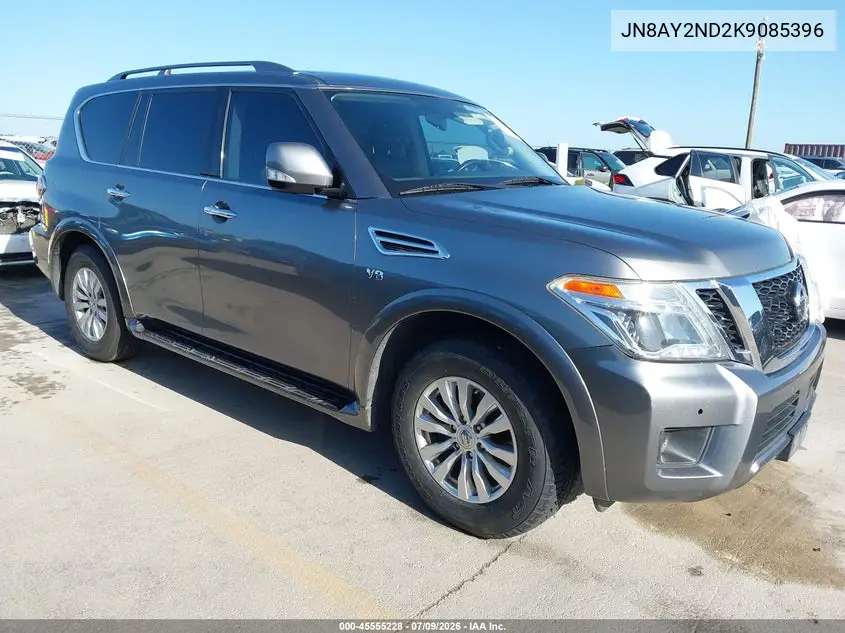 2019 Nissan Armada Sv VIN: JN8AY2ND2K9085396 Lot: 45555228