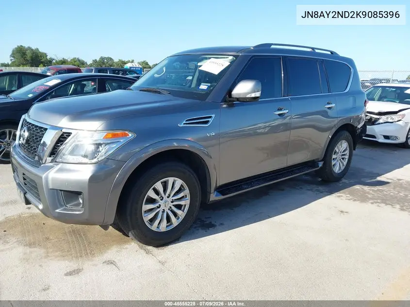 2019 Nissan Armada Sv VIN: JN8AY2ND2K9085396 Lot: 45555228
