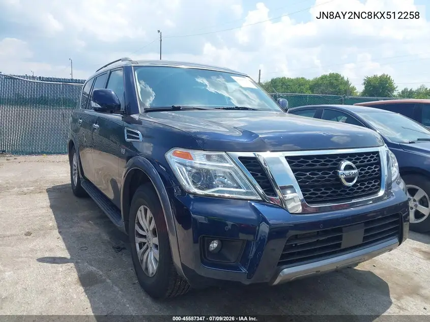 2019 Nissan Armada Sv VIN: JN8AY2NC8KX512258 Lot: 45587347