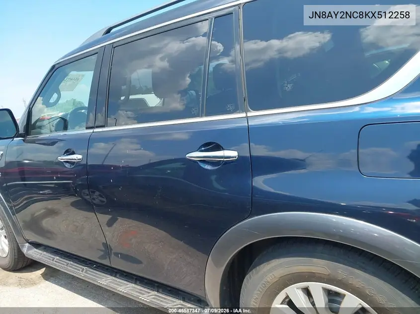 2019 Nissan Armada Sv VIN: JN8AY2NC8KX512258 Lot: 45587347