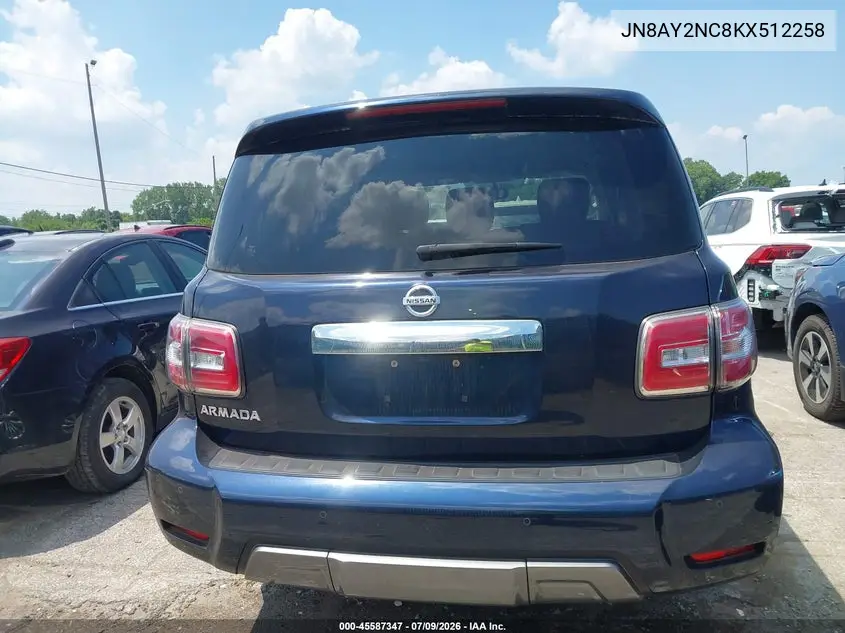 2019 Nissan Armada Sv VIN: JN8AY2NC8KX512258 Lot: 45587347