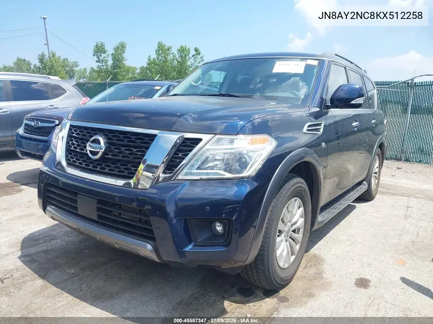 2019 Nissan Armada Sv VIN: JN8AY2NC8KX512258 Lot: 45587347