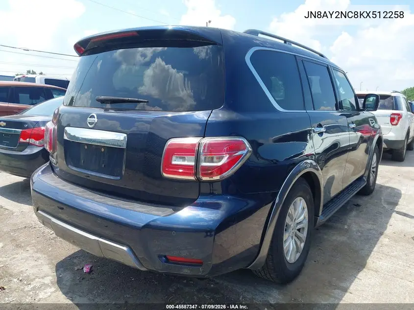2019 Nissan Armada Sv VIN: JN8AY2NC8KX512258 Lot: 45587347